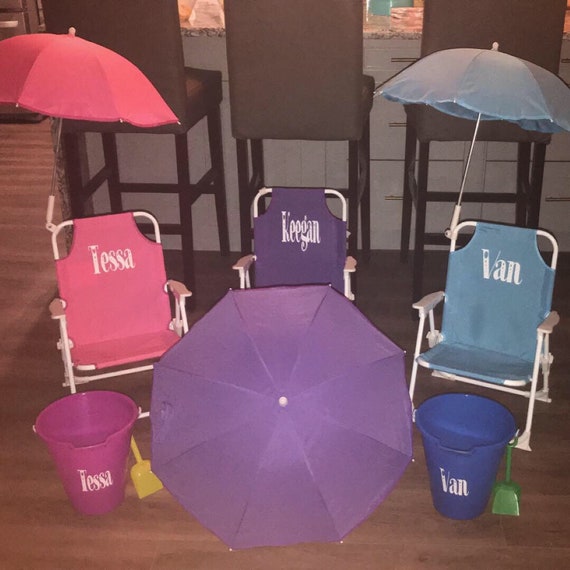 Personalized Baby Toddler Umbrella Beach Chair With Etsy