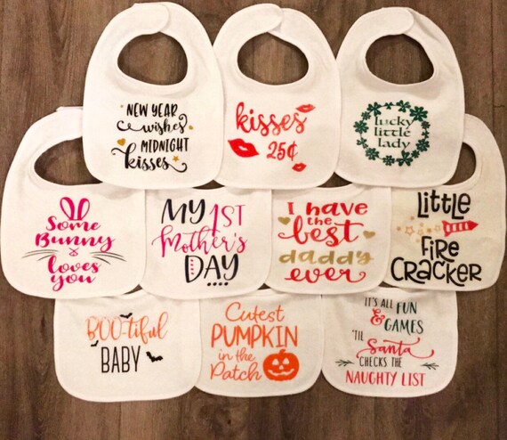 holiday baby bibs