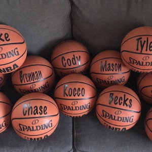 Personalized basketballs with name or logo regulation or mini balls