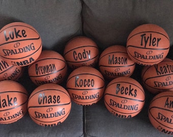 Personalized basketballs with name or logo regulation or mini balls