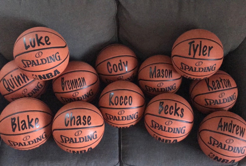 Personalized Basketballs With Name or Logo Regulation or Mini Etsy