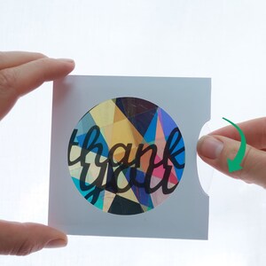 Carte animée kaleidoscope, disque magique à customiser, message caché "Thank you""