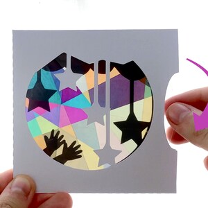 Carte animée, Faire-part de naissance, carte bébé, kaléidoscope, carte do it yourself, carte félicitations, baptême