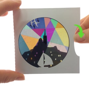 Carte kaléidoscope animée pour enfants motif Marseille à customiser soi-même