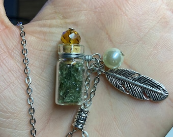 100% Natural Moldavite Pendant, Moldavite Jewelry, genuine Moldavite Necklace Authentic  Raw Moldavite Pendant Necklace  Moldavite gifts