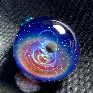 joyería de resina de cielo estrellado, collar de planeta, colgante de estrella cósmica, collar de estrellas hecho a mano, collar de meteorito cósmico, collares de auroras boreales