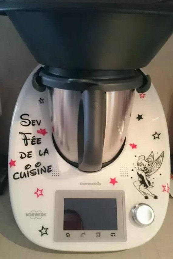 stickers Décoratif Thermomix avec Votre Prénom , Fée et Étoiles