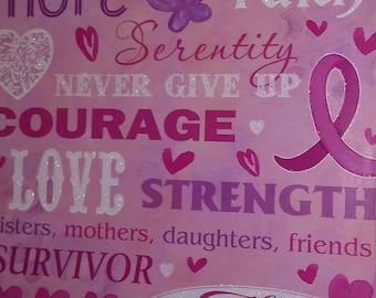 Breast Cancer Awareness Wooden Wall Hanging