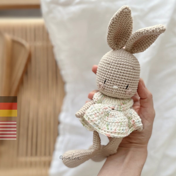 Amigurumi Hase  Leni / Anleitung zum Häkeln / PDF Download / Deutsch & Englisch