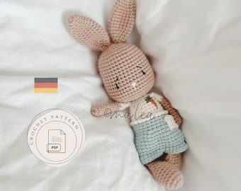 Amigurumi Bunny Milu / Patrón de Ganchillo / Descargar PDF / Alemán