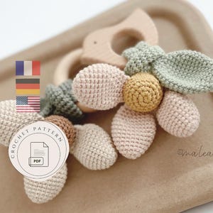 フラワーグラバー / かぎ針編みパターン / PDFをダウンロード / ドイツ語、英語、フランス語