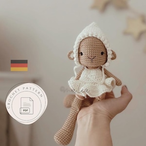 Cordero amigurumi Laia / Instrucciones de ganchillo / Descarga en PDF / Alemán