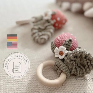 Erdbeergreifling / Anleitung zum Häkeln / Download PDF / Deutsch & English