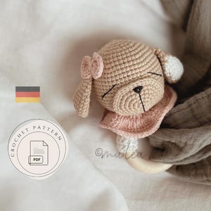 Sonajero de cachorro Alira / Patrón de crochet / Descarga en PDF / Solo en alemán
