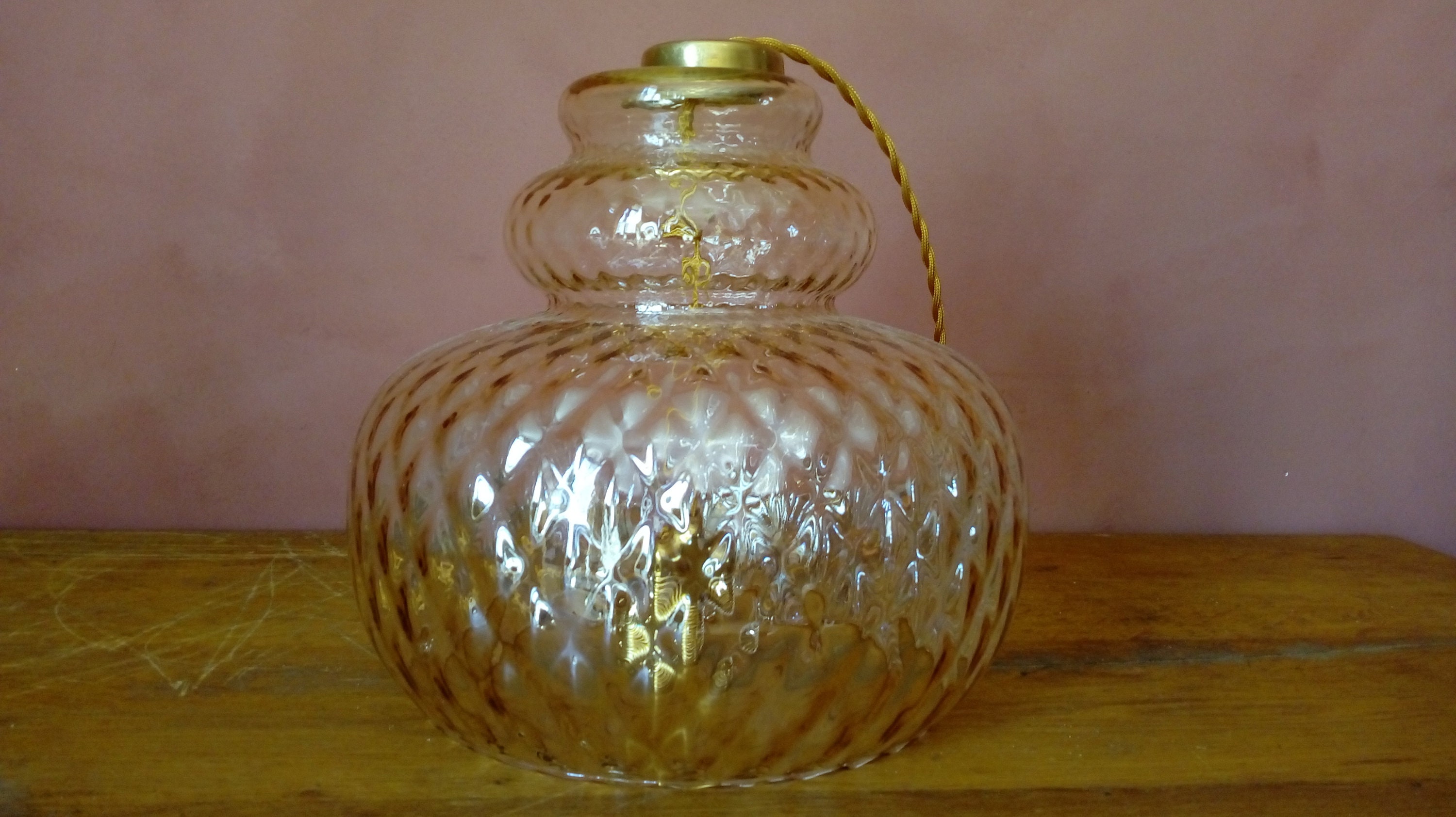 Suspension Lampe Vintage en Verre