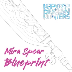 Mira Spear/Glaive/Polearm Prop Blueprint Template (K-Pop Demon Hunters)