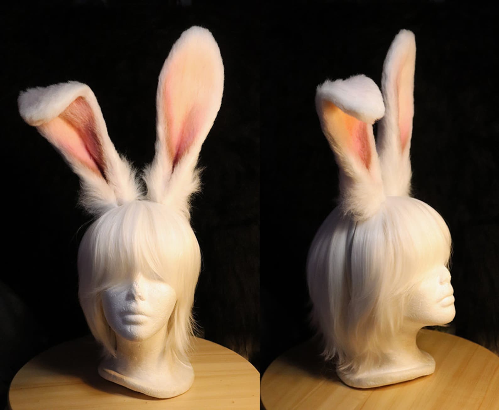 White Posable Bunny Ears Rabbit ears Cosplay Furry Hare Etsy