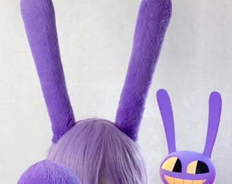 Jax Cosplay Ears - The Amazing Digital Circus - Purple Bunny Ears
