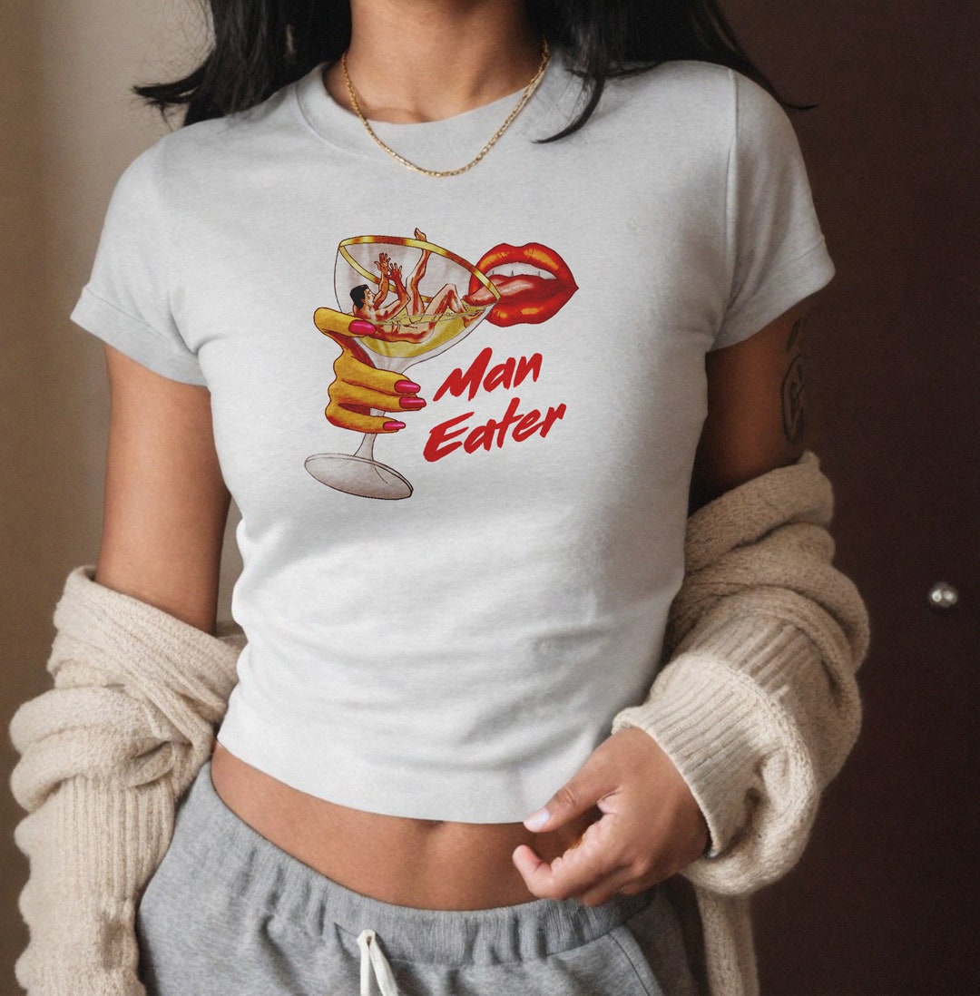 Man Eater Baby Tee - 90s / Y2k Cute Baby Tee Style - Etsy