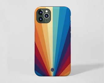 Retro Regenbogenstrahl Handyhülle - Sonnenschein Design