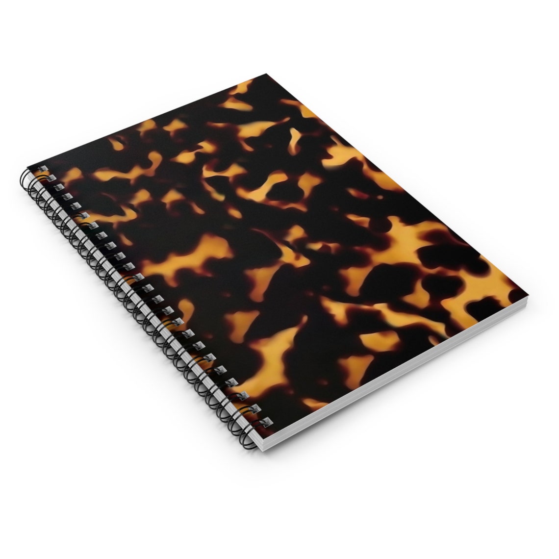 Tortoise Shell Spiral A5 Notebook - Ruled Line - Stylish Notepad With ...