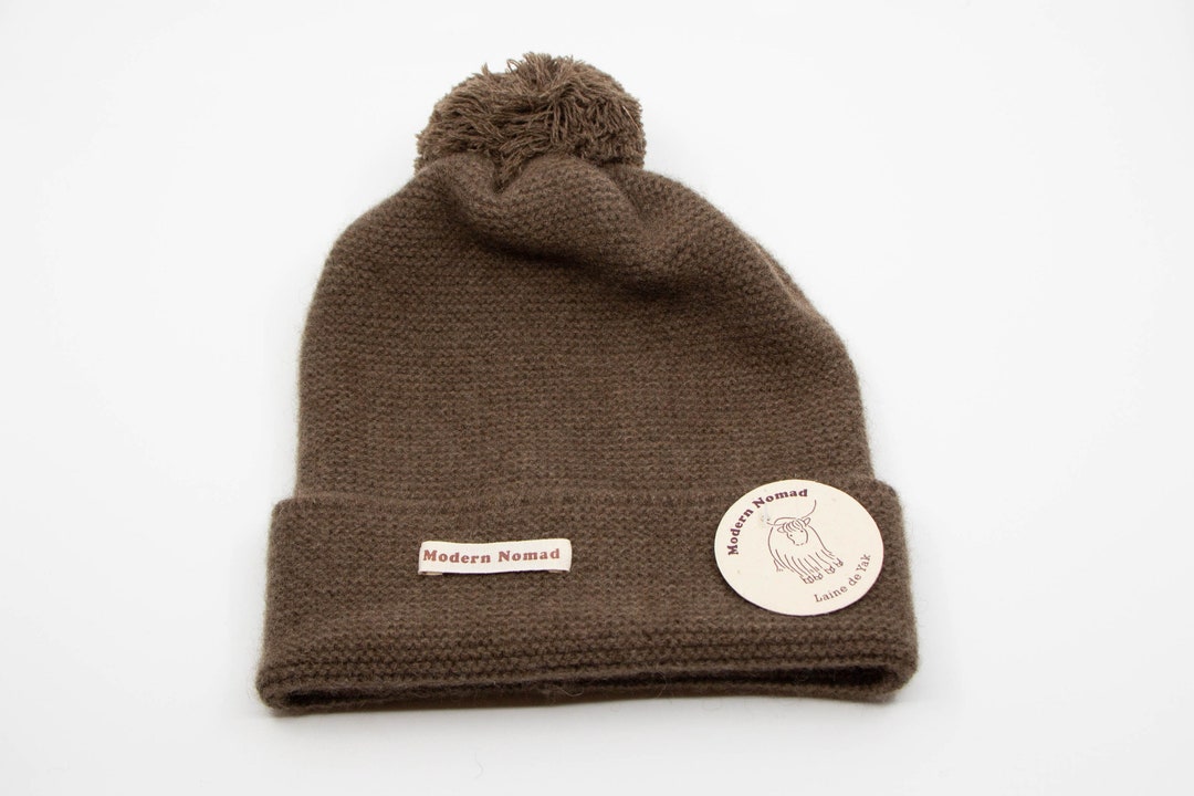 Ecofriendly YAK WOOL HAT With Pom Pom 100 Natural Organic Etsy