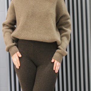 Baby Yak Wolle Leggings: Ungefärbte mongolische Wolle, Winter Warm