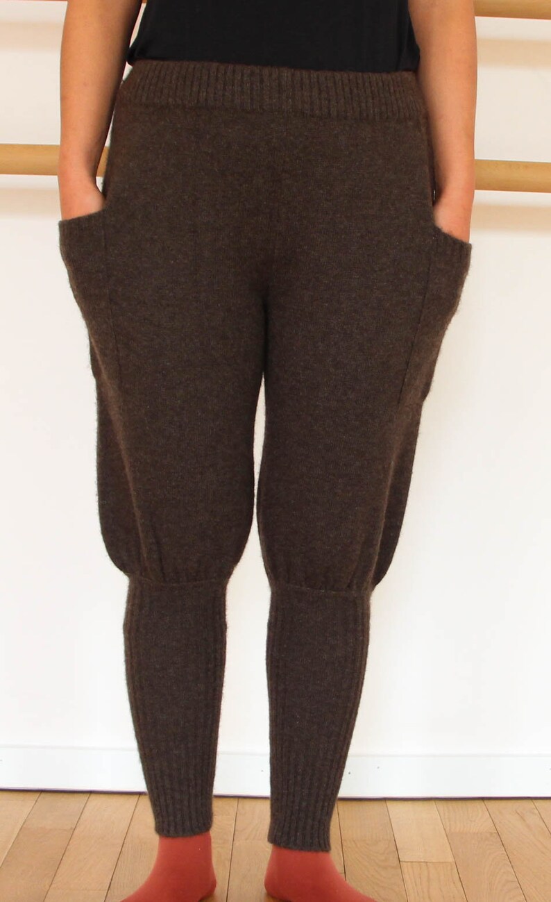 ready to ship. fine and ultra warm 100/% Yak down Natural Brown Organic Woolen Pants Boots pants