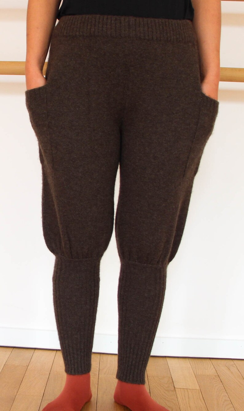 ready to ship. fine and ultra warm 100/% Yak down Natural Brown Organic Woolen Pants Boots pants