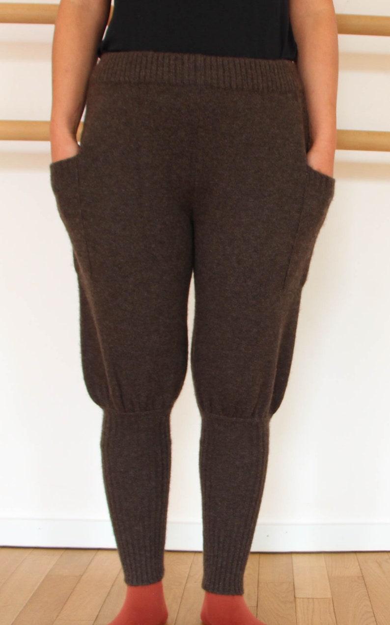 ready to ship. fine and ultra warm 100/% Yak down Natural Brown Organic Woolen Pants Boots pants