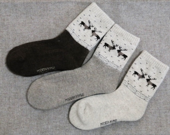 Mongolian Sheep Wool Socks: Unisex Warm Winter Socks