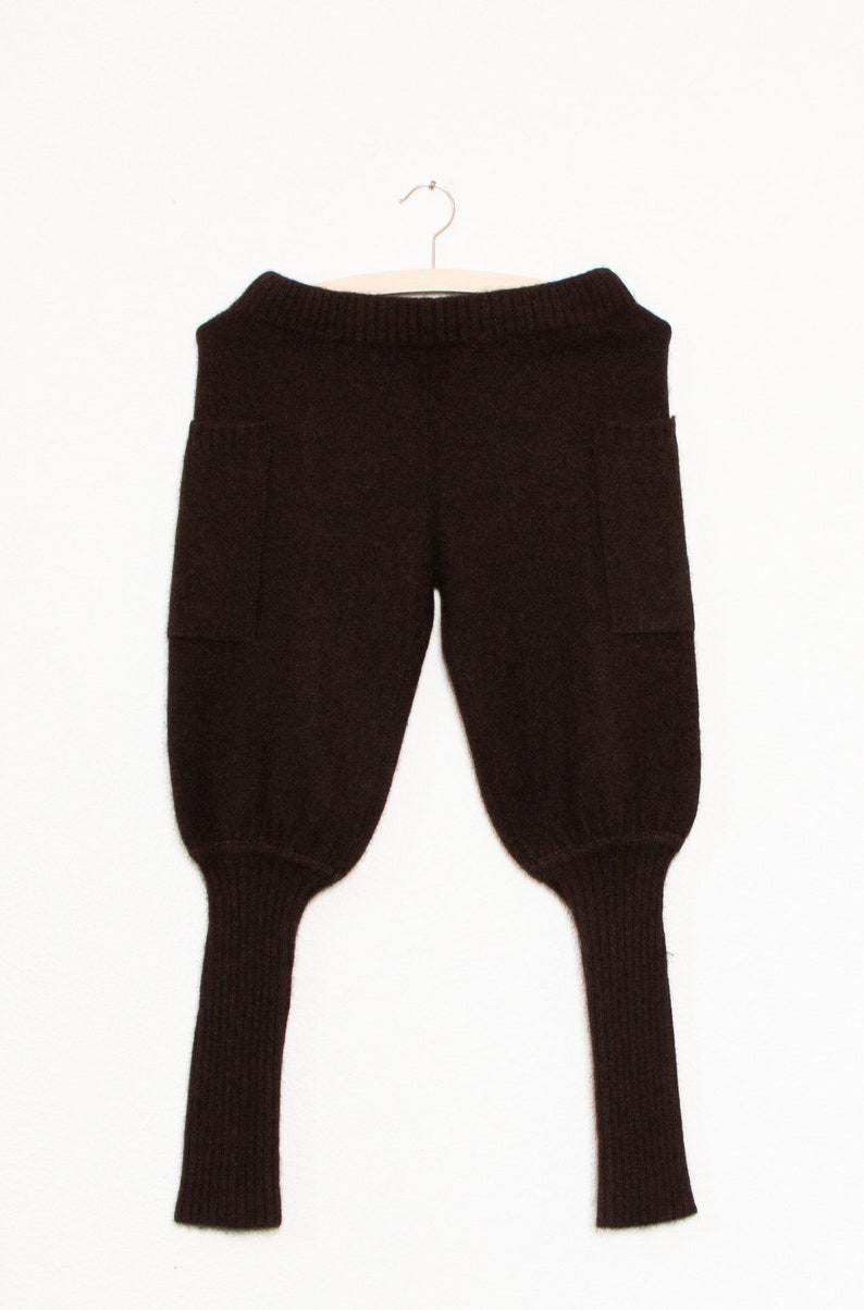 ready to ship. fine and ultra warm 100/% Yak down Natural Brown Organic Woolen Pants Boots pants