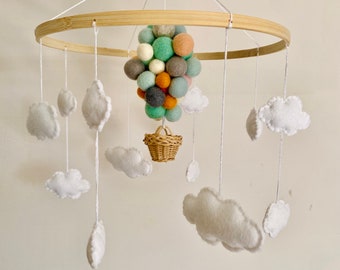 Hot Air Balloon and Cloud Mobile