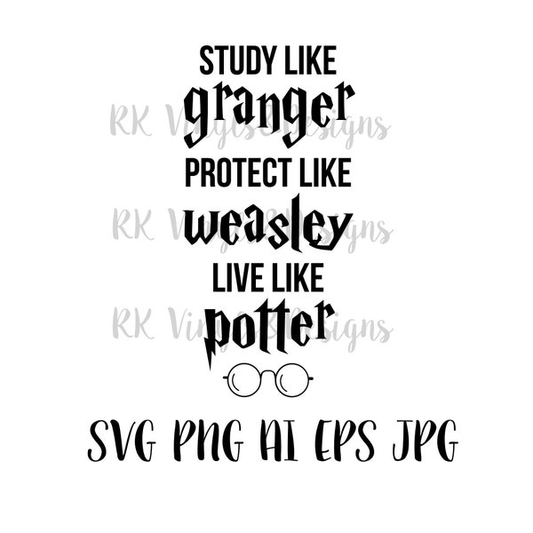 Granger Weasley Potter Saying SVG