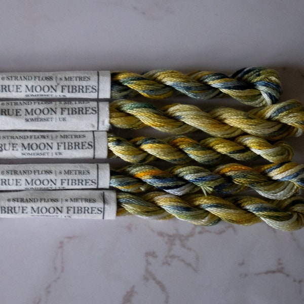 Hand-Dyed Speckle Variegated Cotton Embroidery Floss - Ideal for Cross Stitch & Needlepoint - Yarn Supplies