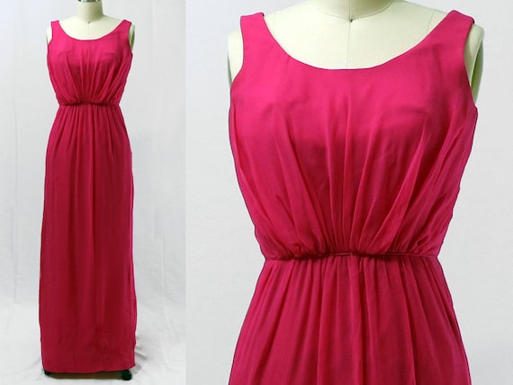 Vintage 1960s Miss Elliette Fuschia Pink Sheath Dress / Size - Etsy