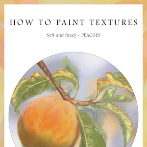 Art tutorial Pattern and texture course Peach fruit 22 page pdf document Instant download U.S Letter size for personal use image 1