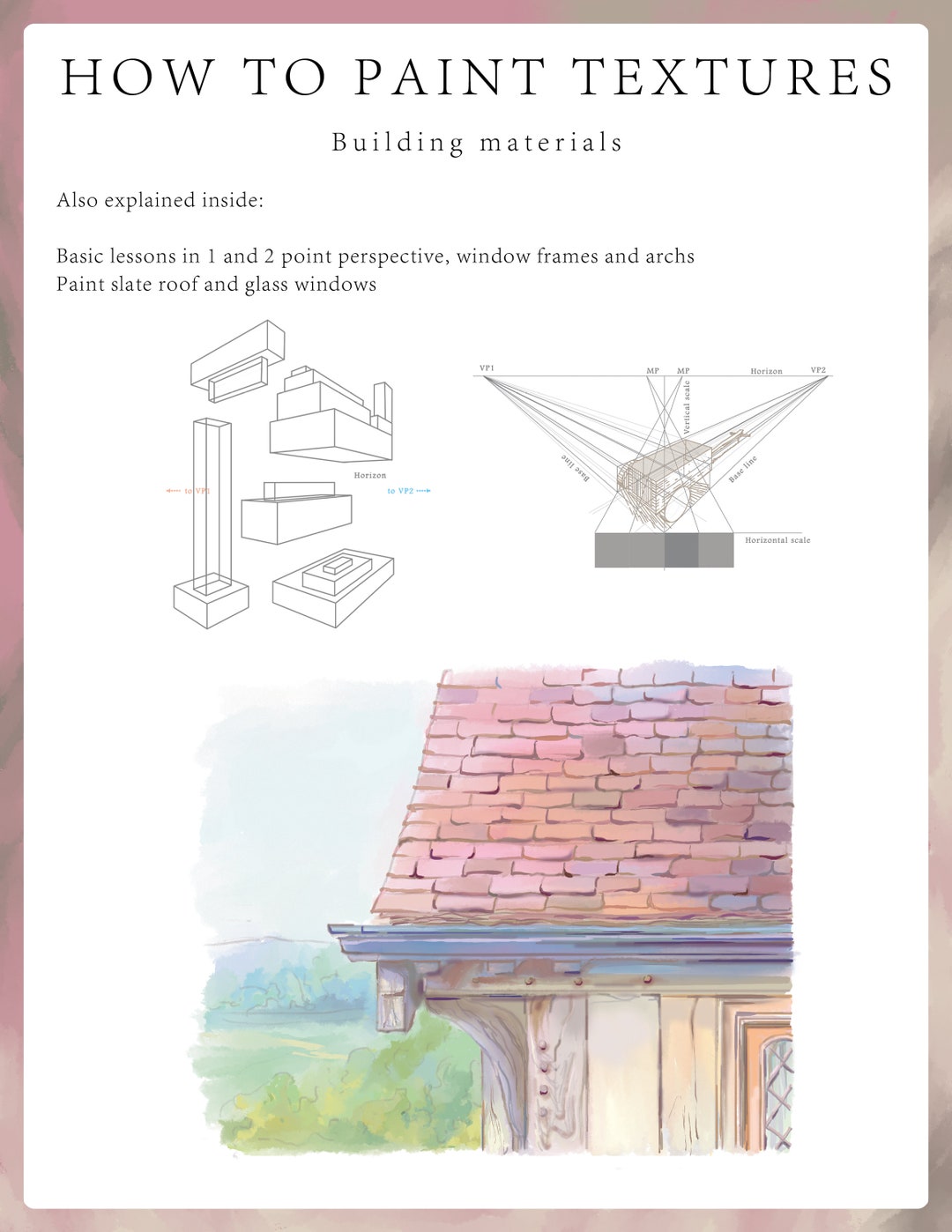 Art Tutorial - Pattern and Texture Course - Building Materials| 32 Page ...