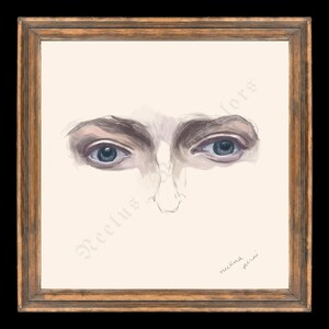 Ogen schets - beperkt palet| Direct downloaden | bedrukbare kunst aan de muur