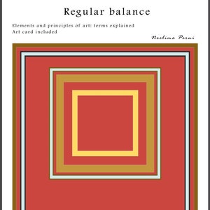Design lessons - principles - Regular Balance | 17 page pdf document art guide |Instant download | U.S Letter size|  for personal use
