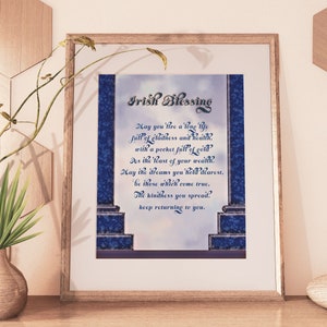 Alte Irish Blessing Wohnkultur | 12" * 16" Typography jpeg | Kunstdruck | Blessings Instant Download | Persönliche Nutzung