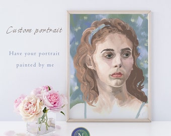 Custom Portrait | Commission art | Portrait from Photo| Single portrait illustration| Digital download