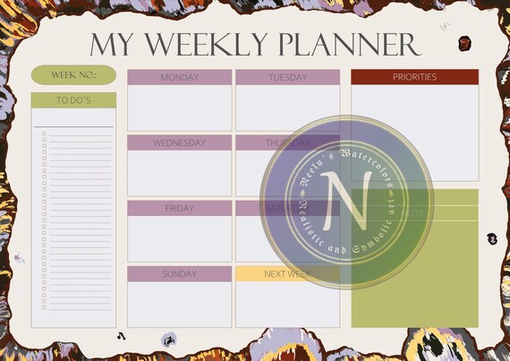 Papercraft Planner Clip Art & Image Files Papercraft A3 Weekly planner Planner pages ...
