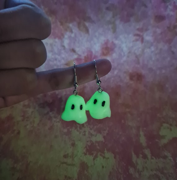 Boucles D'oreilles Fantômes D'Halloween Phosphorescentes Pour Femme