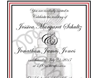 Stanley Cup Wedding Invitation Customized