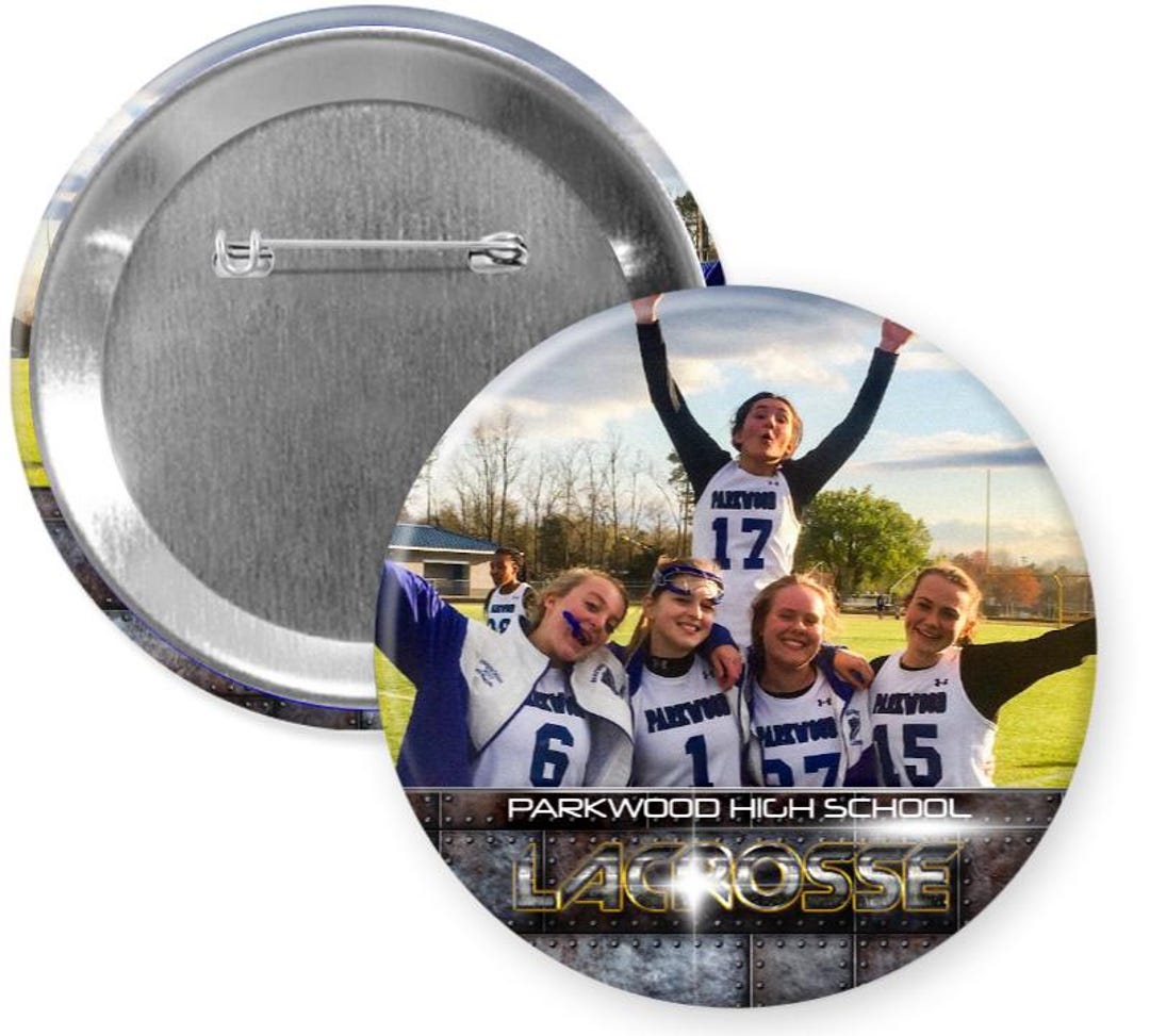 Custom Sports Photo Button | Personalized Sports Photo Pinback | 3 Inch ...