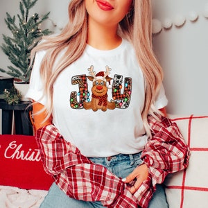 Comfort Colors Christmas Reindeer Joy T-Shirt