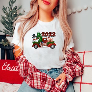 Comfort Colors Christmas New Years 2022 on the Farm Cute T-Shirt