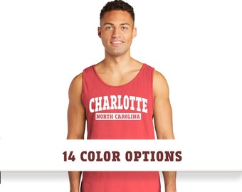 Comfort Colors Charlotte North Carolina Unisex Tank Top T-Shirt
