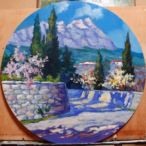 Original Oil Painting, Gift for Her, Sunny landscape, Ukrainian Art, landscape, European Fine Art, One of a Kind